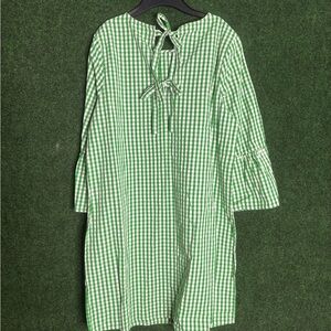 Crown & Ivy Green Gingham Casual Dress